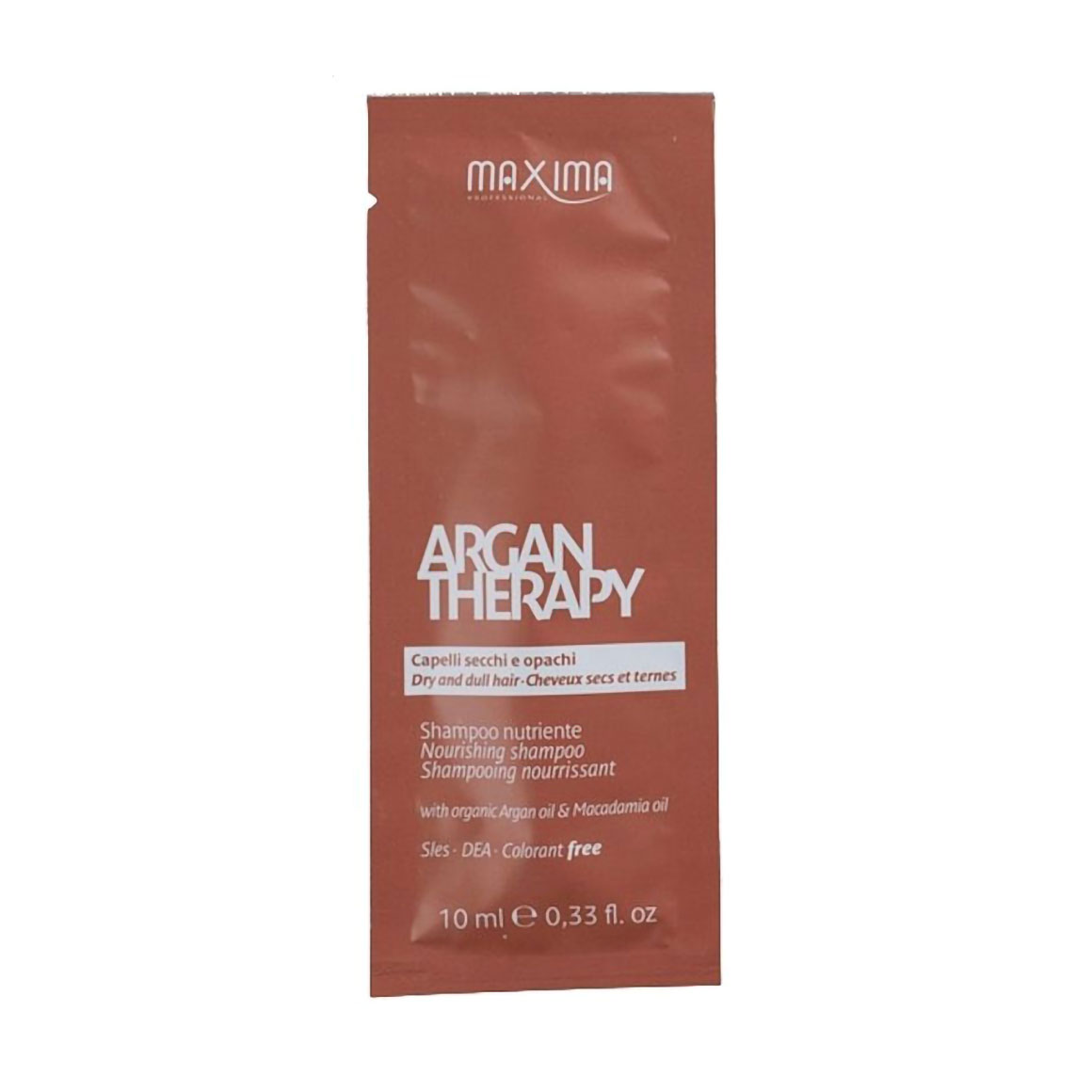 Живильний шампунь Maxima Professional Argan Therapy Nourishing Shampoo для сухого та тьмяного волосся, 10 мл